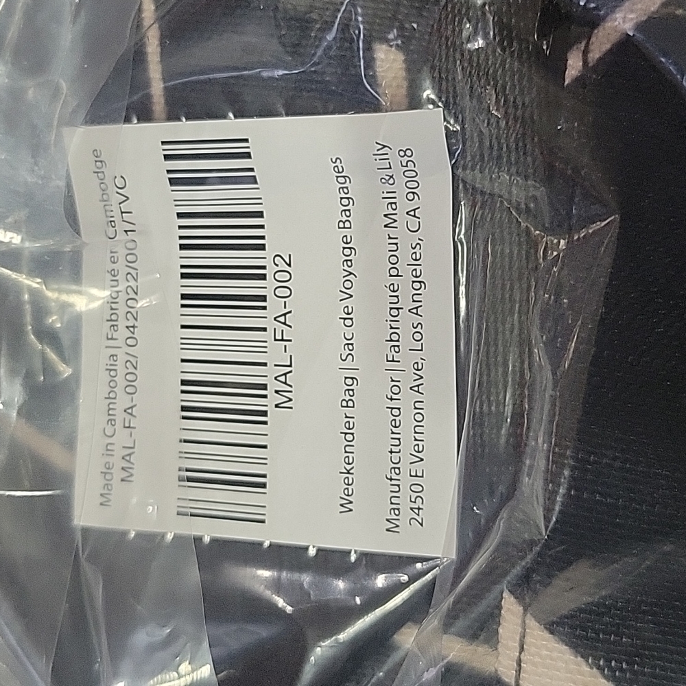 *HP* NEW Mali + Lili Weekender Bag Black Abstract - Picture 4 of 5